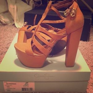 A pair of Jessica Simpson high heels, size 8